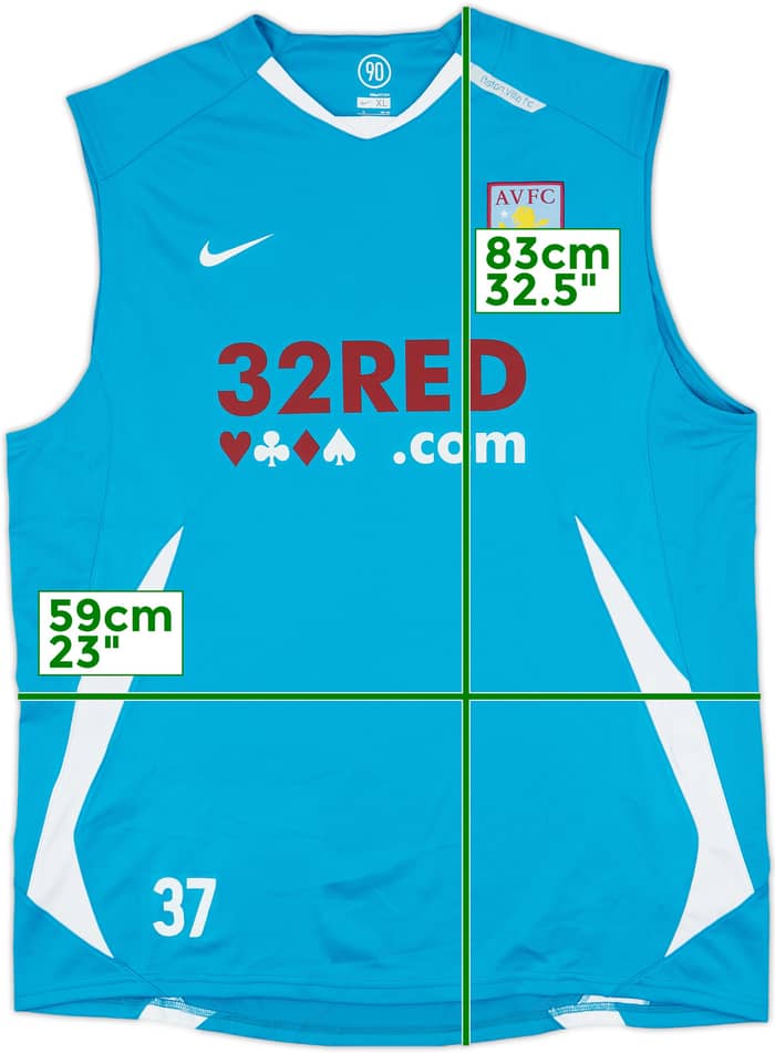 2007-08 Aston Vila Player Issue Nike Training Vest #37 - 9/10 - (XL)