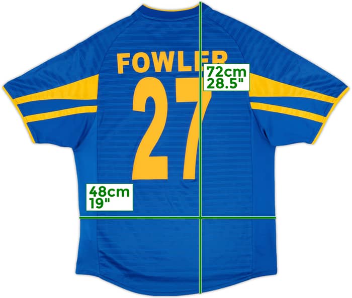 2001-03 Leeds United Away Shirt Fowler #27 - 7/10 - (S)