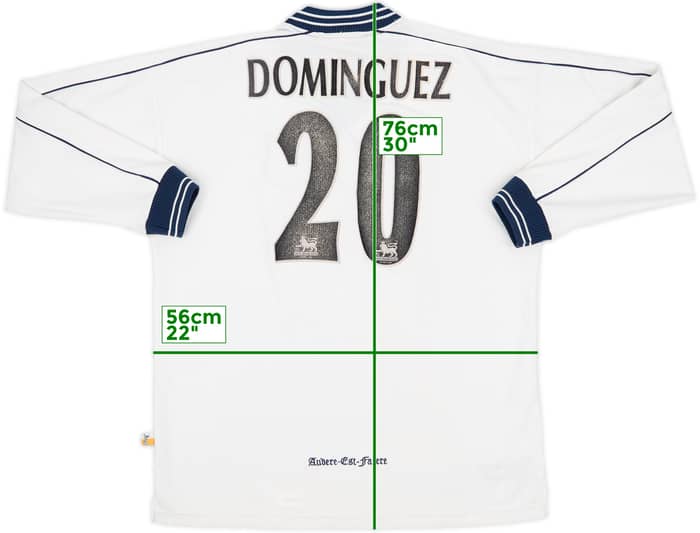 1997-99 Tottenham Home L/S Shirt Dominguez #20 - 5/10 - (L)