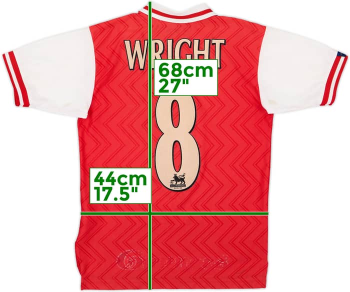 1996-98 Arsenal Home Shirt Wright #8 - 5/10 - (L.Boys)