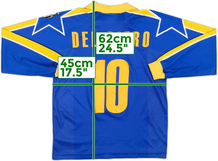 1996-97 Juventus Away L/S Shirt Del Piero #10 - 7/10 - (L.Boys)