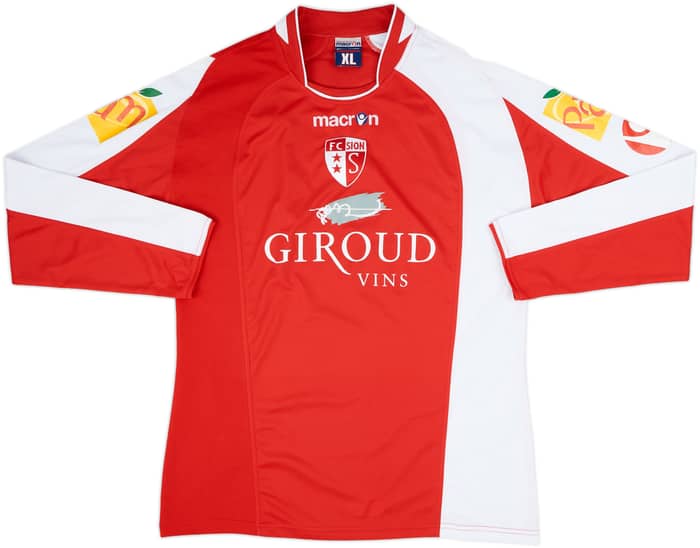 2005-06 FC Sion Home L/S Shirt - 7/10 - (XL)