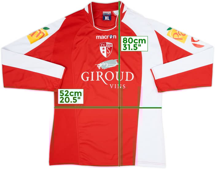 2005-06 FC Sion Home L/S Shirt - 7/10 - (XL)