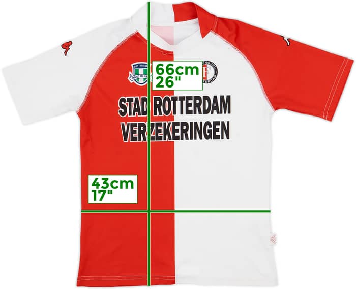 2003-04 Feyenoord Home Shirt - 7/10 - (XL.Boys)