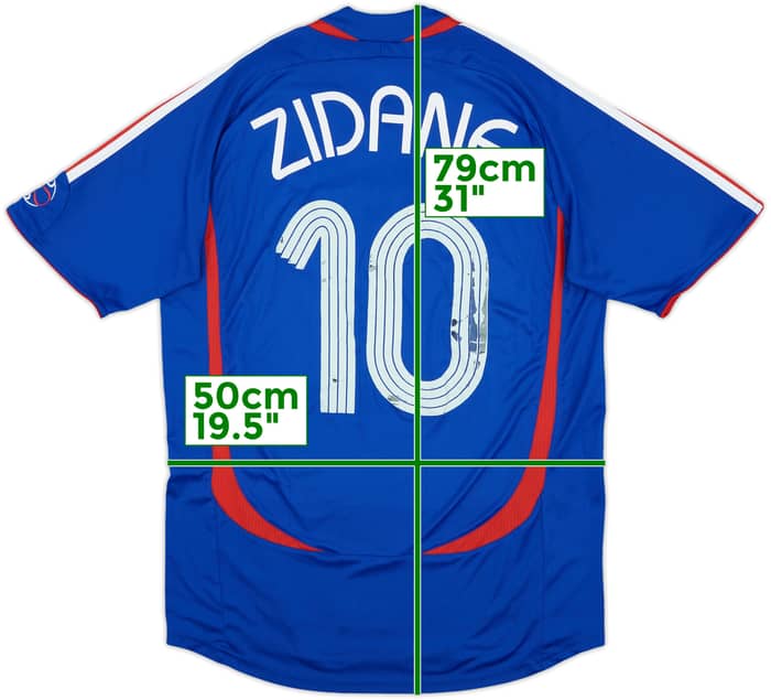 2006-07 France Home Shirt Zidane #10 - 5/10 - (M)