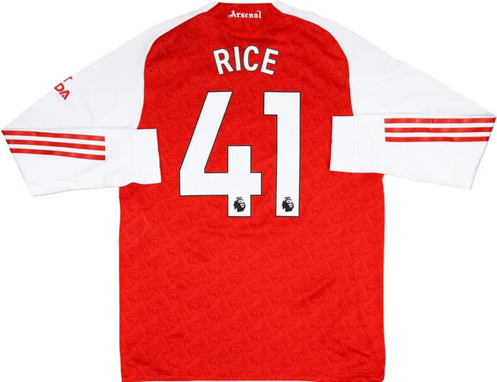 2025-26 Arsenal Authentic Home L/S Shirt Rice #41