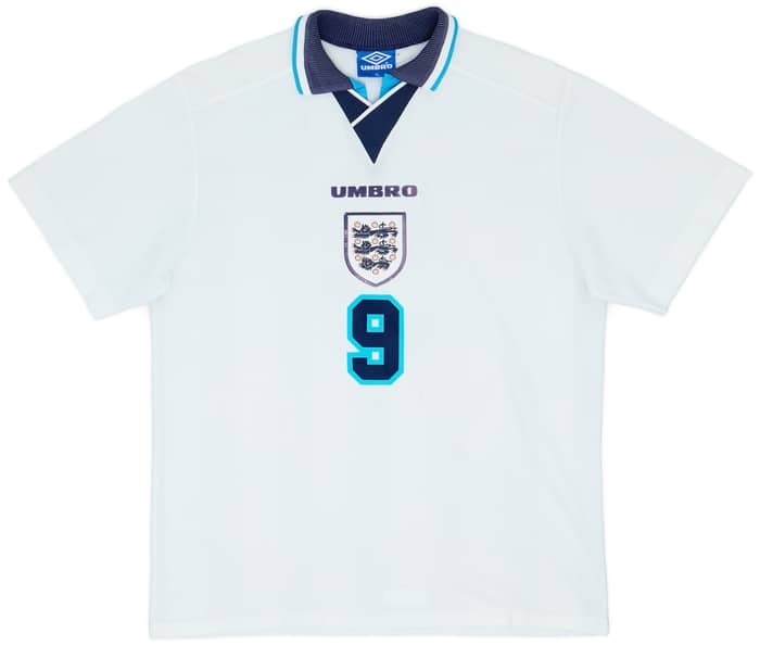 1995-97 England Home Shirt Shearer #9 - 7/10 - (XL)