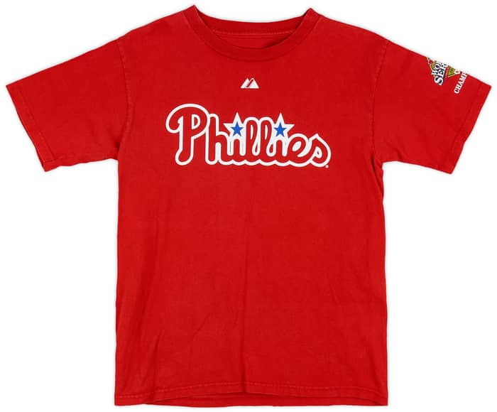 2008 Philadelphia Phillies Victorino #8 Majestic Tee - 7/10 - (L.Boys)