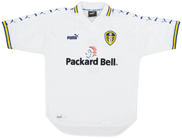 1998-00 Leeds United Home Shirt Radebe #5 - 8/10 - (L)