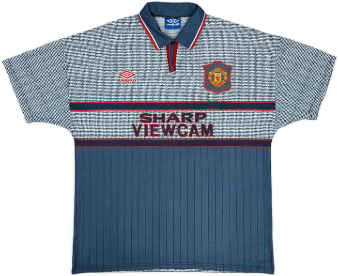 1995-96 Manchester United Away Shirt Beckham #24 - 9/10 - (XL)