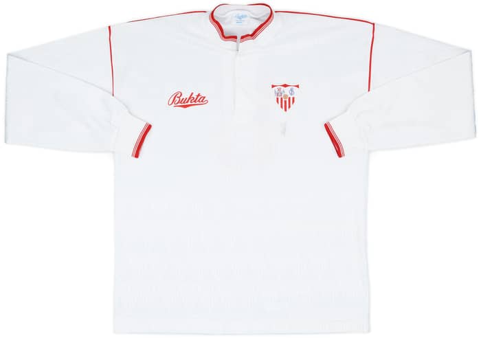 1990-92 Sevilla Match Issue Home L/S Shirt #8