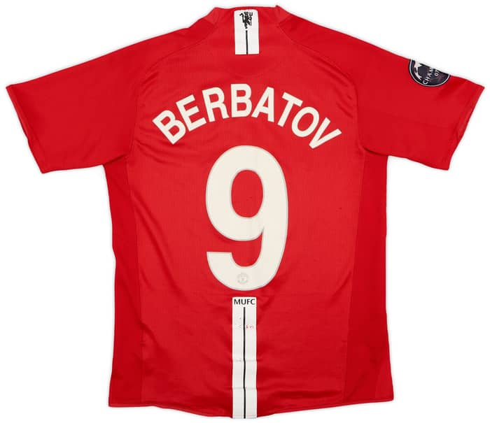 2007-09 Manchester United Home Shirt Berbatov #9 - 5/10 - (S)