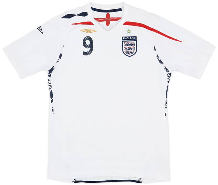 2007-09 England Home Shirt Rooney #9 - 6/10 - (XL.Boys)