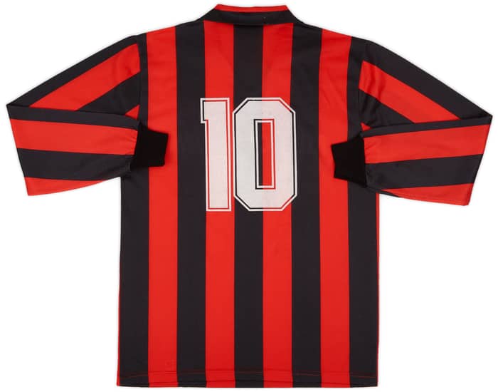 1989-90 AC Milan Home L/S Shirt #10 - 7/10 - (L)