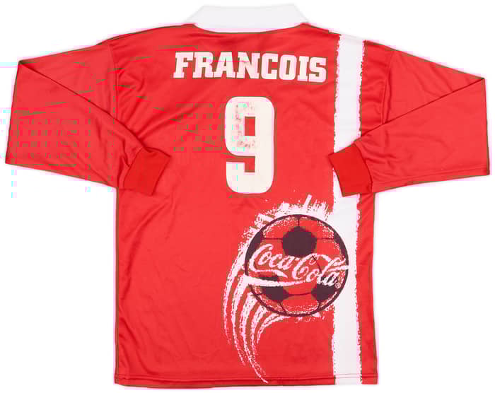1998 France 98 Cola Cola 'Coupe du Monde' Polo L/S Shirt Francois #9 - 8/10 - (S)