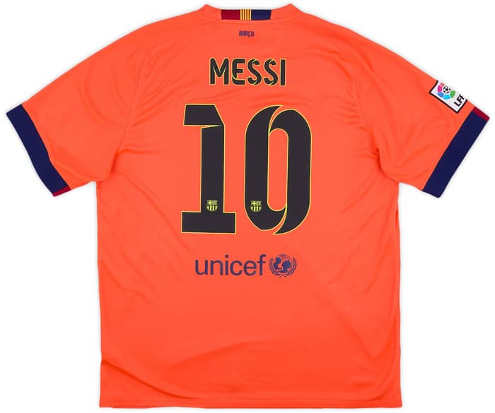 2014-15 Barcelona Away Shirt Messi #10 - 8/10 - (XL)