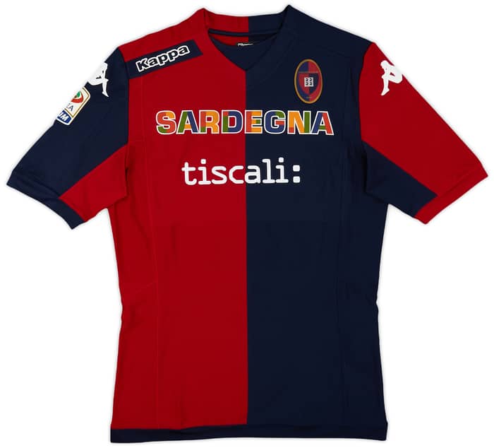 2014-15 Cagliari Match Issue Home Shirt Conti #5