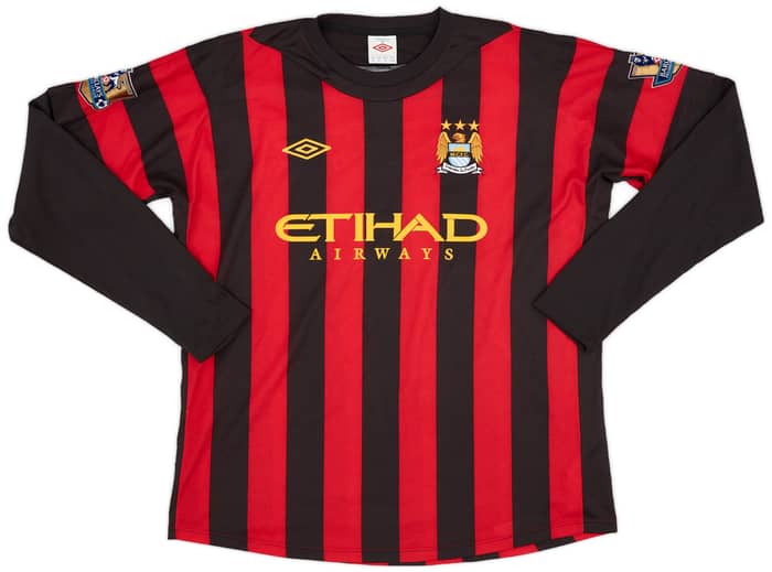 2011-12 Manchester City Away L/S Shirt Richards #2 - 9/10 - (XL)