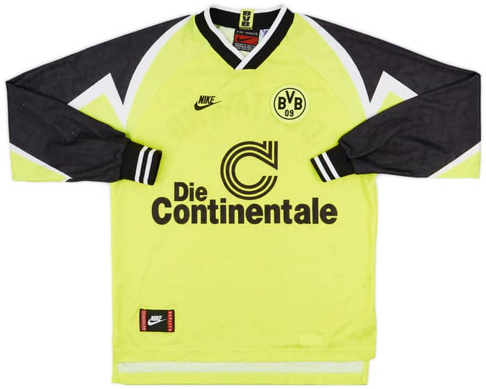 1995-96 Borussia Dortmund Home L/S Shirt - 7/10 - (M)