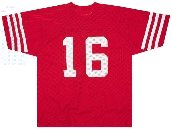 1980s San Francisco 49ers Montana #16 MacGregor Sand-Knit Jersey (Home) L