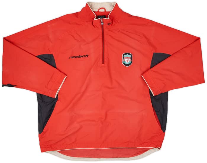 2003-04 Liverpool Reebok 1/4 Zip Rain Jacket - 5/10 - (XL)