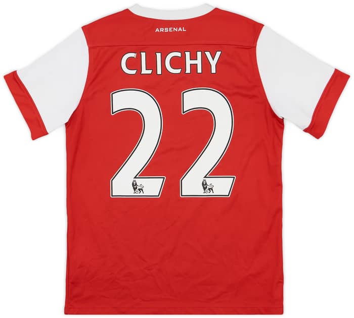 2010-11 Arsenal Home Shirt Clichy #22 - 6/10 - (L.Boys)
