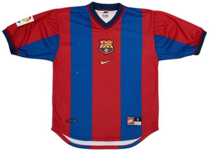 1998-00 Barcelona Home Shirt Rivaldo #11 - 7/10 - (S)