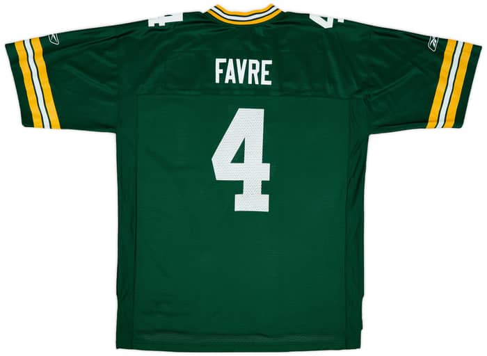 2005-06 Green Bay Packers Favre #4 Reebok On Field Home Jersey - 9/10 - (XL)