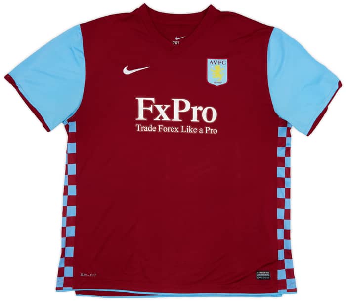 2010-11 Aston Villa Home Shirt Young #7 - 8/10 - (XXL)