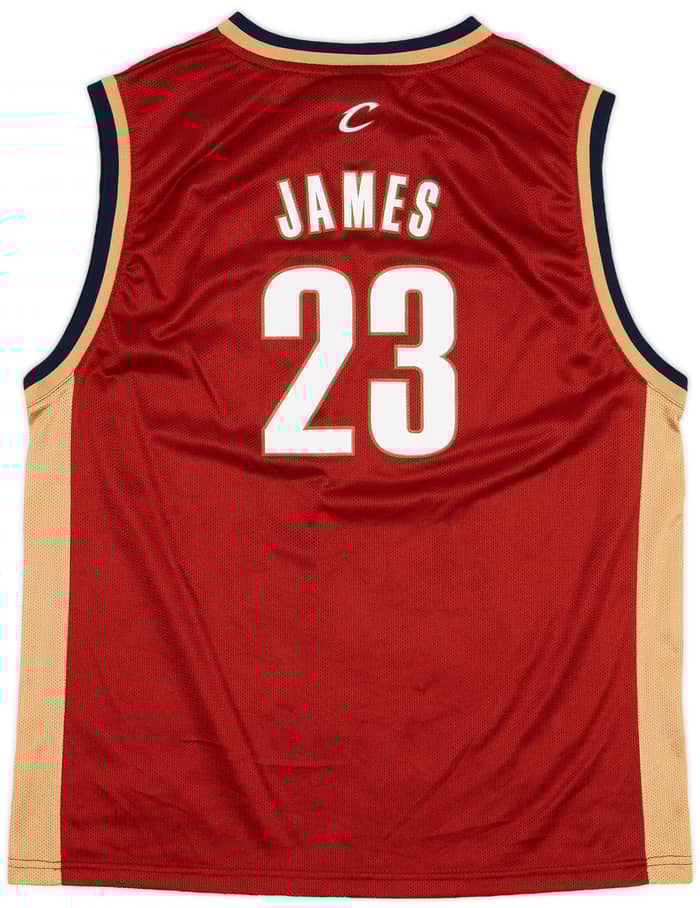 2003-06 Cleveland Cavaliers James #23 Reebok Away Jersey - 9/10 - (XL.Boys)