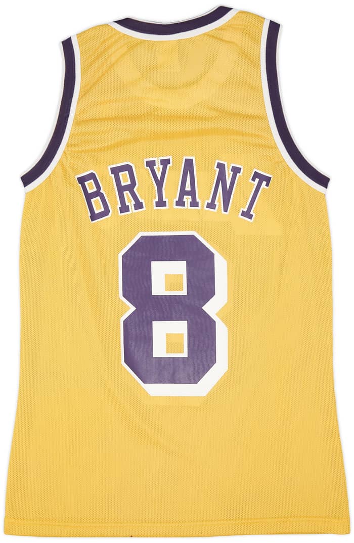 1996-99 LA Lakers Bryant #8 Champion Jersey (Home) M