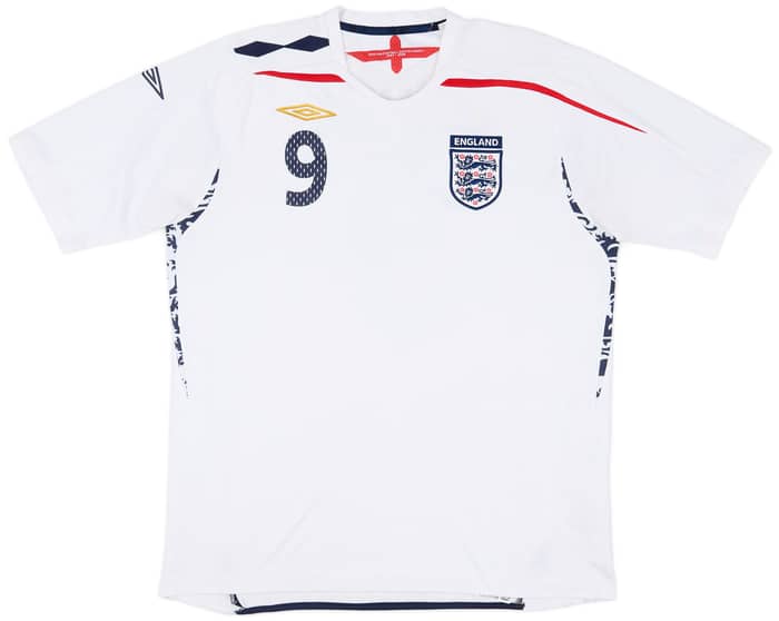 2007-09 England Home Shirt Rooney #9 - 6/10 - (XL)