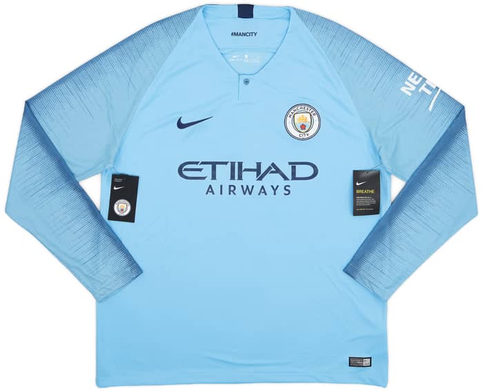 2018-19 Manchester City Home L/S Shirt Sterling #7 (XL)
