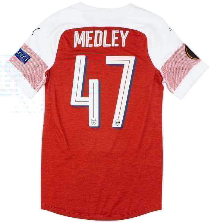 2018-19 Arsenal Match Issue Europa League Home Shirt Medley #47