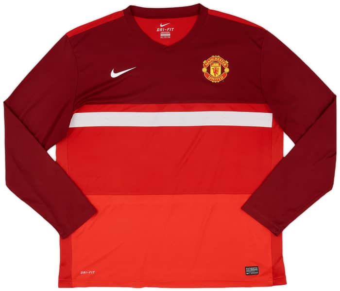 2011-12 Manchester United Nike Training L/S Shirt - 8/10 - (XXL)