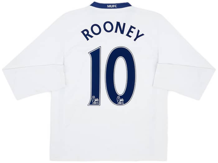 2008-10 Manchester United Away L/S Shirt Rooney #10 - 7/10 - (S)