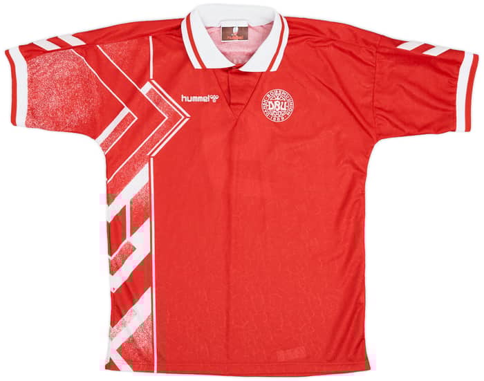 1994-95 Denmark Home Shirt Povlsen #9 - 8/10 - (XL.Boys)
