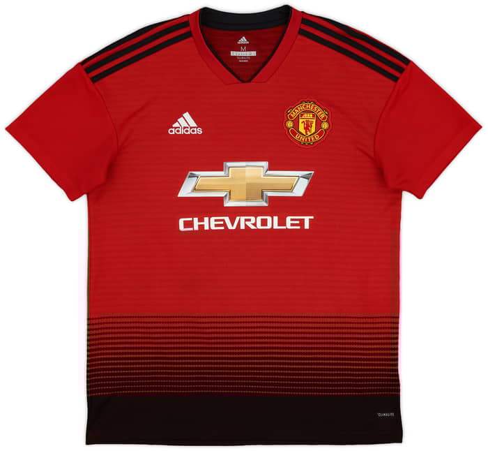 2018-19 Manchester United Home Shirt Young #18 - 9/10 - (M)