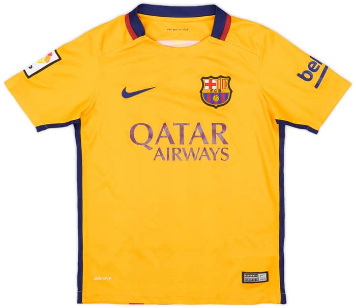 2015-16 Barcelona Away Shirt - 6/10 - (S.Boys)