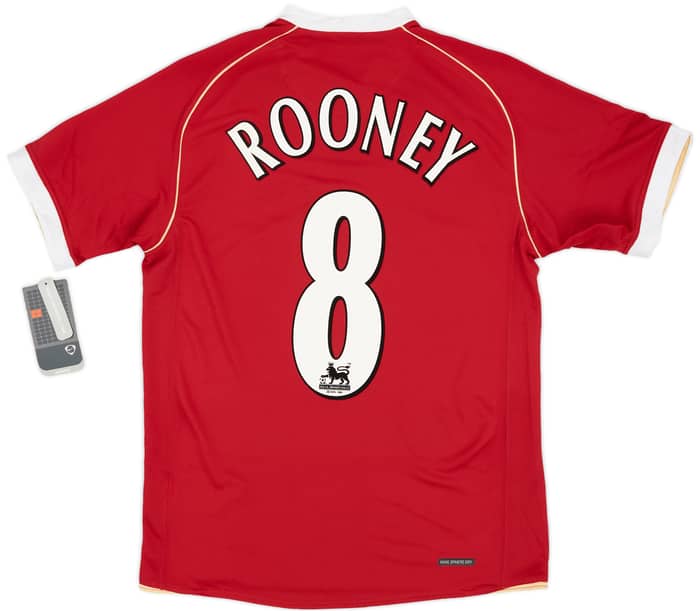 2006-07 Manchester United Home Shirt Rooney #8 (S)