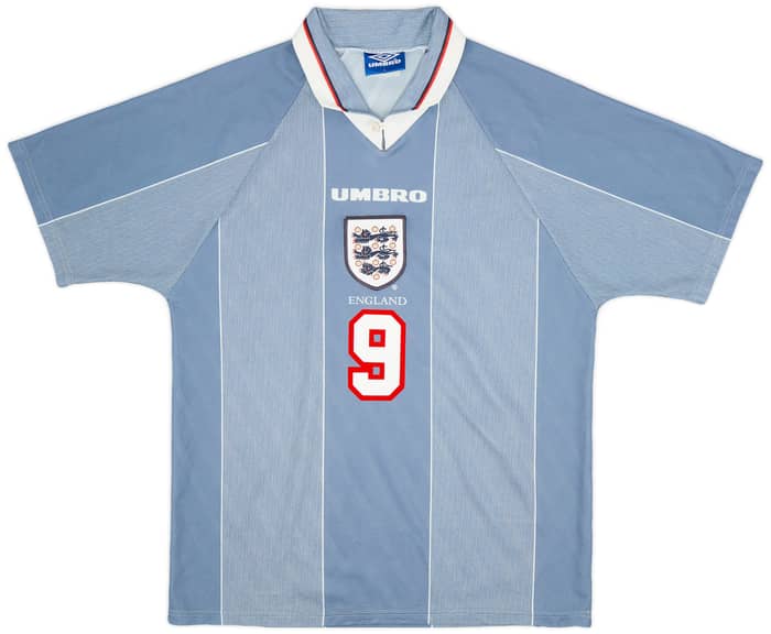 1996-97 England Away Shirt Shearer #9 - 6/10 - (L)