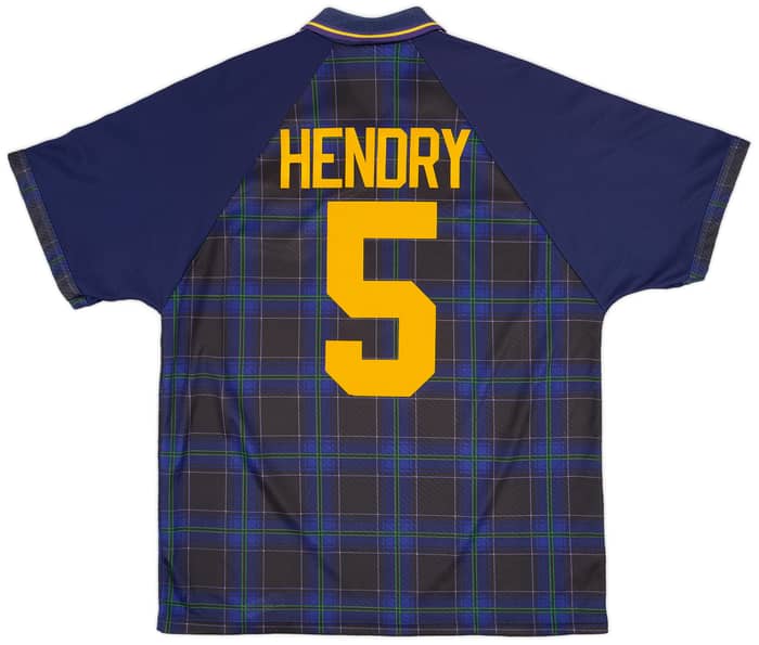 1994-96 Scotland Home Shirt Hendry #5 - 9/10 - (XL)