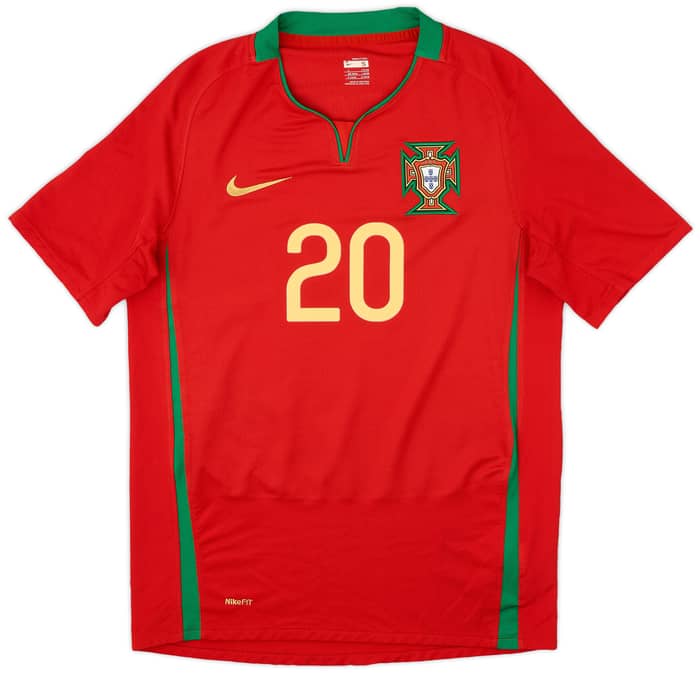 2008-10 Portugal Home Shirt Deco #20 - 9/10 - (S)