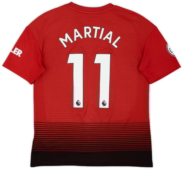 2018-19 Manchester United Home Shirt Martial #11 - 7/10 - (XL.Boys)