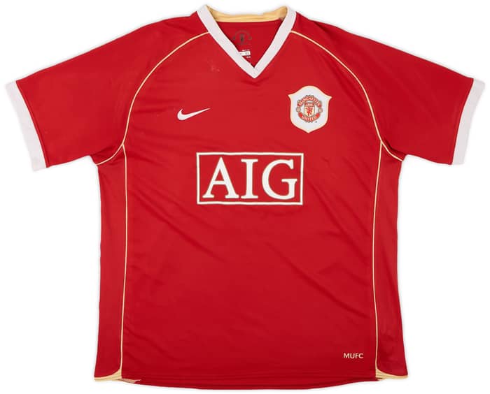 2006-07 Manchester United Home Shirt Saha #9 - 5/10 - (XL)
