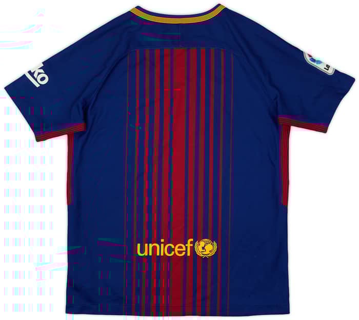 2017-18 Barcelona Home Shirt - 7/10 - (L.Boys)