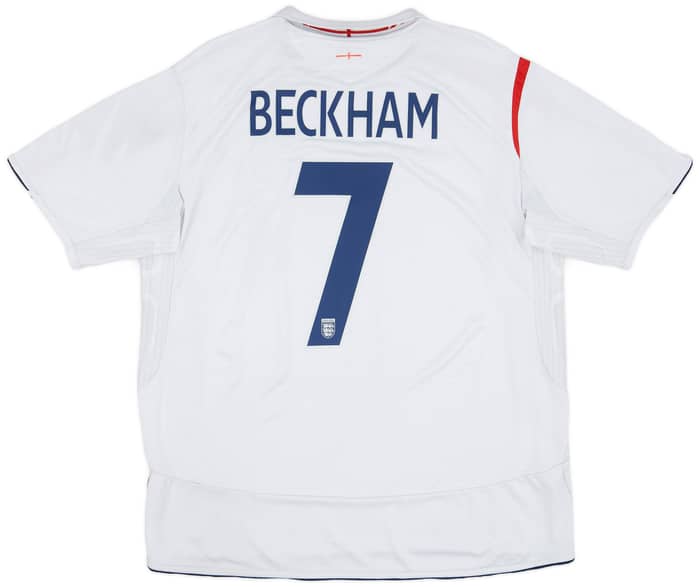 2005-07 England Home Shirt Beckham #7 - 5/10 - (XXL)