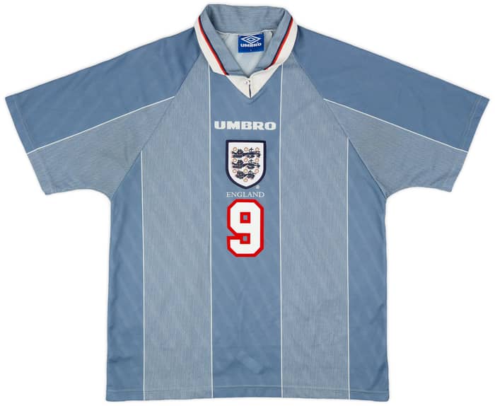 1996-97 England Away Shirt Shearer #9 - 8/10 - (L)