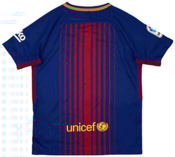 2017-18 Barcelona Home Shirt - 9/10 - (M.Boys)