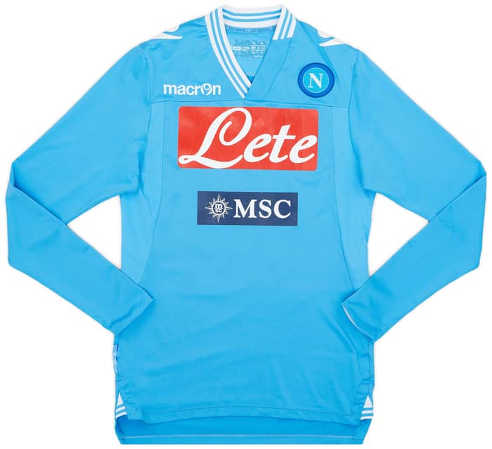 2012-13 Napoli Player Issue Home L/S Shirt - 3/10 - (M)